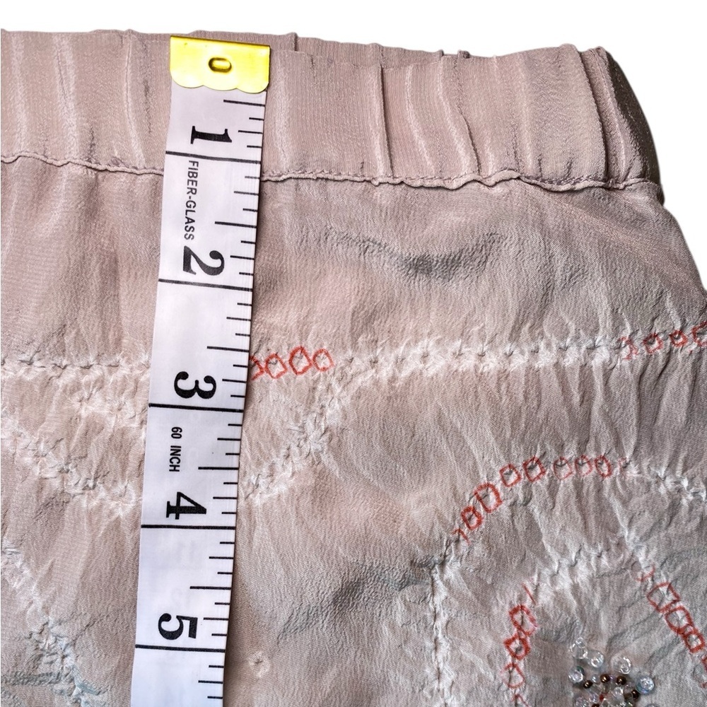 Jane Seymour Signature 100% Silk Crinkle Boho Maxi Skirt - Picture 11 of 15